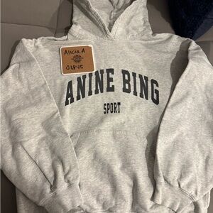Anine Bing Light Gray Hoodie